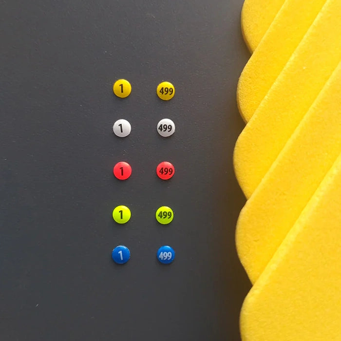 Dronningmerker 1–499 (5 års farger) + UV-lampe